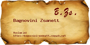 Bagnovini Zsanett névjegykártya